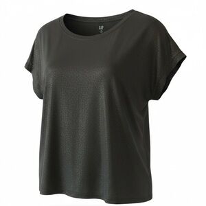 GAP Plus Size Women's Black Shimmer T-Shirt